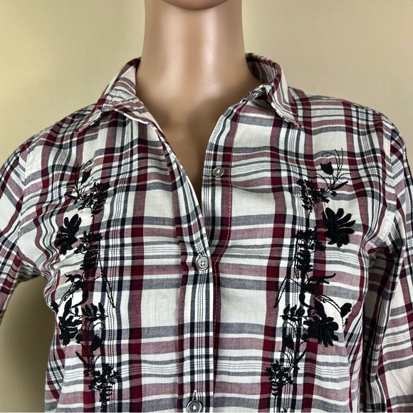 NEW 7 FOR ALL MANKIND PLAID BUTTON-DOWN SHIRT - Picture 3 of 5